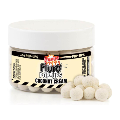Бойлы плавающие Dynamite Baits 15 мм. Coconut Cream Fluro Pop-Ups + Booster (DY576)