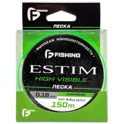 Леска F-Fishing Estim Neon 150m 0,20мм 5,5кг/12,1lb