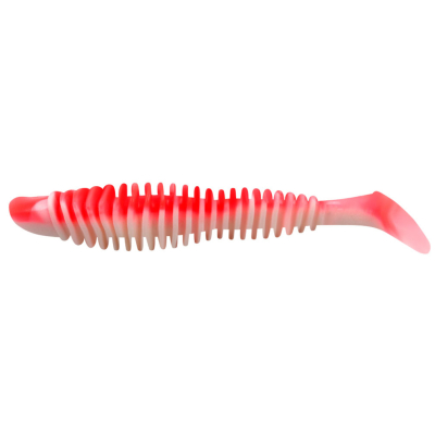 Силиконовая приманка Yaman Pro Arris Shad 4" цвет #27 - Red White (уп. 4 шт.)