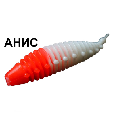 Мягкая приманка Boroda Baits Ayra Magnum цв. Красный/Белый, аттр. Анис, 5 шт./уп.