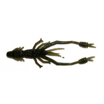 Силиконовая приманка Креветка Reins Ring Shrimp 3" (в уп. 10 шт.) цв. #005 Green Pumpkin Blue