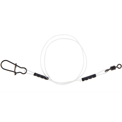 Поводок Lucky John Hard Mono Leader оснащенный вертлюгом и застежкой 20кг 30см 5шт.