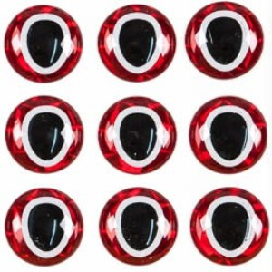 Глазки эпокс. овальн Orvis 3D Oval Pupil Adhesive Eyes Red Black 3/16