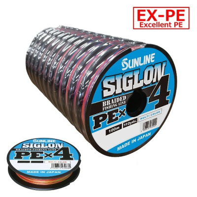 Плетенный шнур Sunline Siglon PEx4 (100Mx6) #1.0  0.171mm 16lb 7.7kg