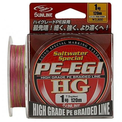 Шнур плетеный Sunline PE EGI HG 120m - 0,8