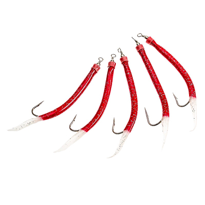 Оснастка SFT черви бордовые с бл./фосфор 5шт