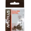 Вертлюг Nautilus Rolling Swivel 0101 size # 8 тест 19кг