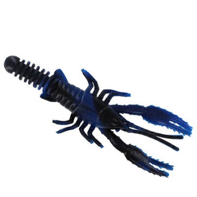 Мягкая приманка BBB Craw 3-18 Black/Blue Swirl