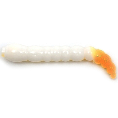Силиконовая приманка Boroda Baits Kora Buba цвет Белый/Ярко-оранжевый, 12 шт./уп.