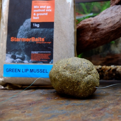 Прикормка Starmer Baits 1kg Green Lip Mussel Method Mixes 401  (зеленогубая ракушка)