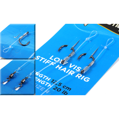 Оснастка волосяная Nautilus Low Vis Stiff Hair Rig 12.5см 20lb #4