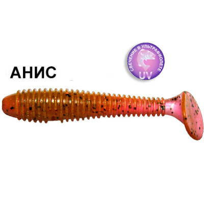 Силиконовая приманка Crazy Fish Vibro Fat 1-71-13-1 анис цв. purple pepper (пурпурный перец)