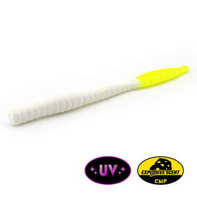 Силиконовая приманка Rampage Trout Hunting Dying Worm 3.1" - 80мм цв. #91- запах Сыр. (уп.7шт)
