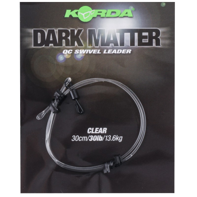 Поводковый материал Korda Dark Matter QC Swivel Clear 30lb 30см (KSZ58)