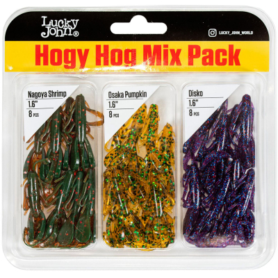 Мягкая приманка Lucky John Pro Series Hogy Hog 1.6" цв. MIX1 24шт.