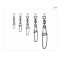 Вертлюг с застежкой Sasame Super lock set №5X2