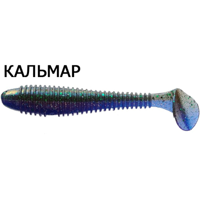 Силиконовая приманка Crazy Fish Vibro Fat 4" 14-100-50d-6 кальмар цв. northern ligh 