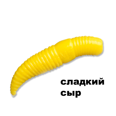 Силиконовая приманка Crazy Fish MF Baby Worm 1.2" 65-30-3-9 сладкий сыр цв. banan (банан)