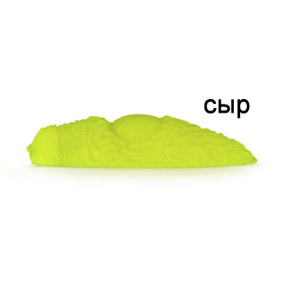 Силиконовая приманка Ojas Slizi SW39, Сhartreuse (fluo), 10шт/банка, аромат Сыр