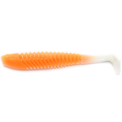 Силиконовая приманка Boroda Baits Yakudza 110 mm ОРАНЖЕВЫЙ/БЕЛЫЙ (Orange/White)