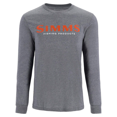 Футболка Simms Logo LS Shirt, Athletic Heather, L
