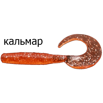 Твистер Merega Spinny Tail 25мм 0.2гр. цвет Z070, кальмар (уп.10 шт)