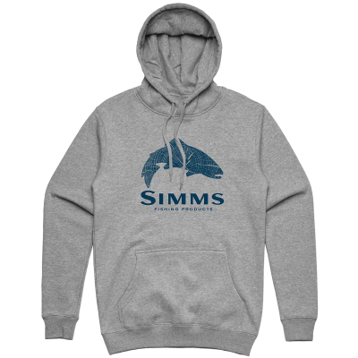 Толстовка Simms Wood Trout Fill Hoody, Grey Heather, XL