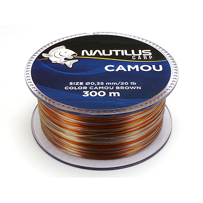 Леска Nautilus Camou Brown  d-0.35мм 20lb 300м*