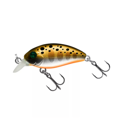 Воблер "Sprut" Rini Crank 32F (Floating/32mm/2,7g/0,1-0,6m/BRTR1) + Два Одинарных Крючка (S-75M #6)