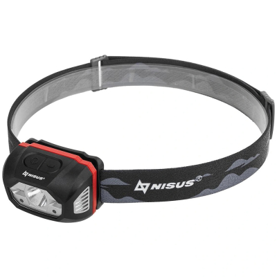 Фонарь налобный 440 LM, IPX6, USB Nisus Pro (N-HM1)