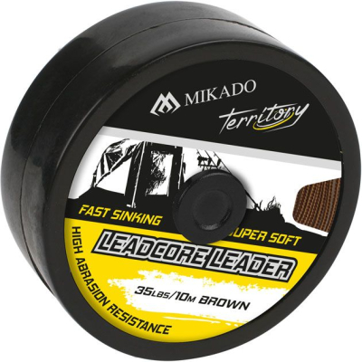 Лидкор со свинцовым сердечником Mikado Territory Leadcore Leader (45LB, 10м ) коричневый (AMC-LL45B/B)