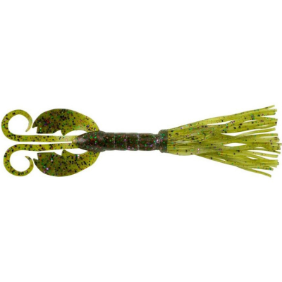 Приманка силиконовая Berkley Powerbait Bearded CrazyLeg Chigger Craw 11см #WaterMelon Candy
