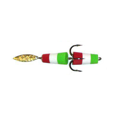 Приманка Мандула "Флажок" XXL Fish Модель 3 цв. ЗеленоБелоКрасный