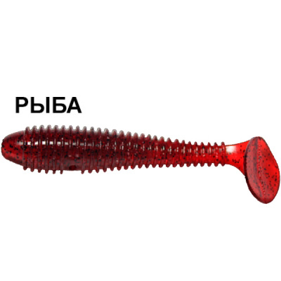 Силиконовая приманка Crazy Fish Vibro Fat 1-71-11-2 рыба цв. ruby (рубин)