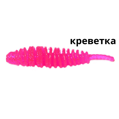 Силиконовая приманка Kosadaka Leech 42, банка (10шт), запах креветки, цвет PN