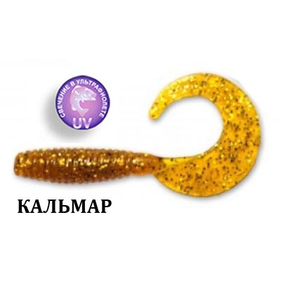 Силиконовая приманка Crazy Fish Angry Spin 2" 21-4,5-9-6 кальмар цв. caramel (карамель)