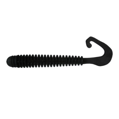 Силиконовая приманка Helios Credo Long Body 2,95"/7,5 см Black 12шт. (HS-9-011)