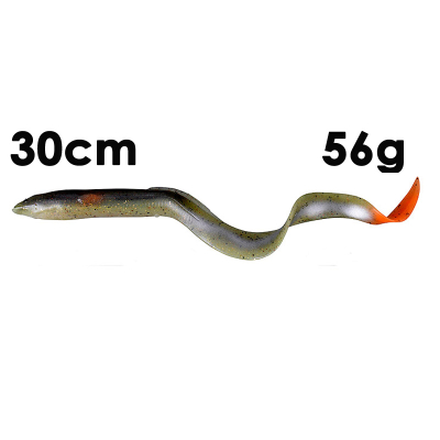 Приманка Savage Gear 3D Real Eel Bulk 30 1шт 21-Green Red Pearl Eel 50391-001