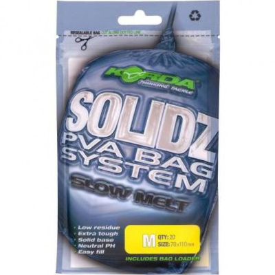 Пакет Korda Solidz Slow Melt PVA Bags M 70х110мм