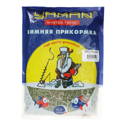 Прикормка Yaman Winter Taste Карась зимняя увлажненная (анис), цв. зелёный, 700 гр.