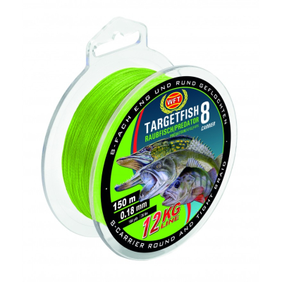 Плетеный шнур WFT TF8 Raubfisch Chartreuse 150m 13Kg 0,18 (1D-C 420-018)