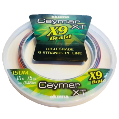 Шнур плетеный Okuma Ceymar XT9 #2.5 33lb  0.26mm 150m Multi Color
