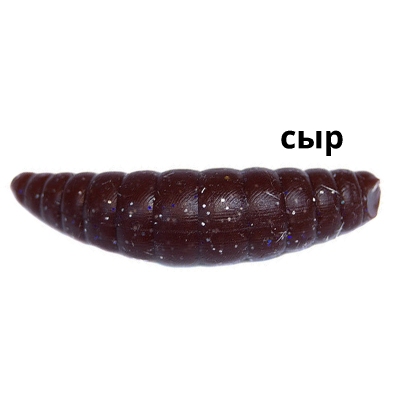 Силиконовая приманка Kosadaka Maggot 40, банка (8шт), запах сыра, цвет BR (brown)