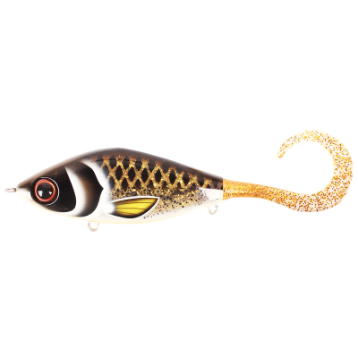 Джеркбейт Strike Pro Guppie тонущий 13,5см 120гр цв. TR-008 Spotted Bullhead - Gold Glitter