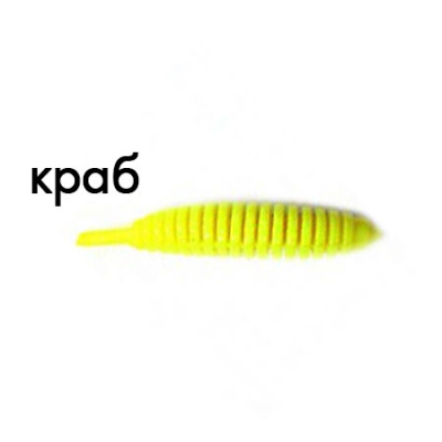 Мягкая приманка Trout Zone Ribber Pupa 1,8" шартрез краб