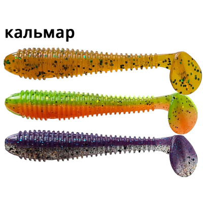 Силиконовая приманка Crazy Fish Vibro Fat 5.8" 74-145-M119-6 кальмар цв. MIX M119
