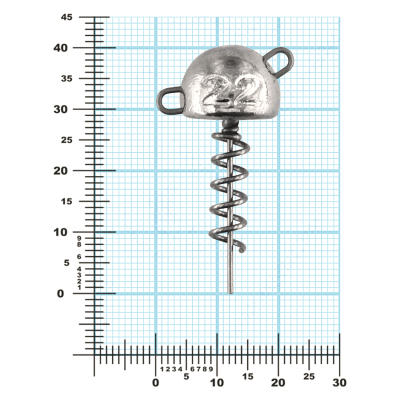 Мормыш Огрузка "Гриб Штопор" 30 мм, вес 22 гр (St-30-22)