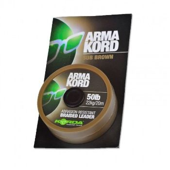 Плетеный лидер Korda Arma Kord Sub Brown 50lb 20м KARM50