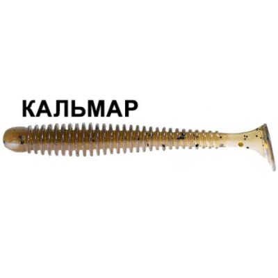 Силиконовая приманка Crazy Fish Vibro Worm 2" 3-50-3d-6 кальмар цв. swamp pearl (болотная жемчужина)