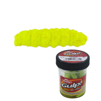 Имитация личинки крупной Berkley Gulp Honeyworm GHW33-BGM 33mm Chartreuse